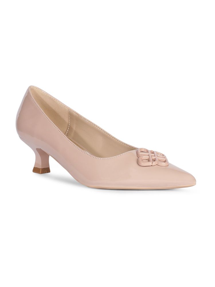 Bata Beige Casual Pump Heels for Women-picture-16