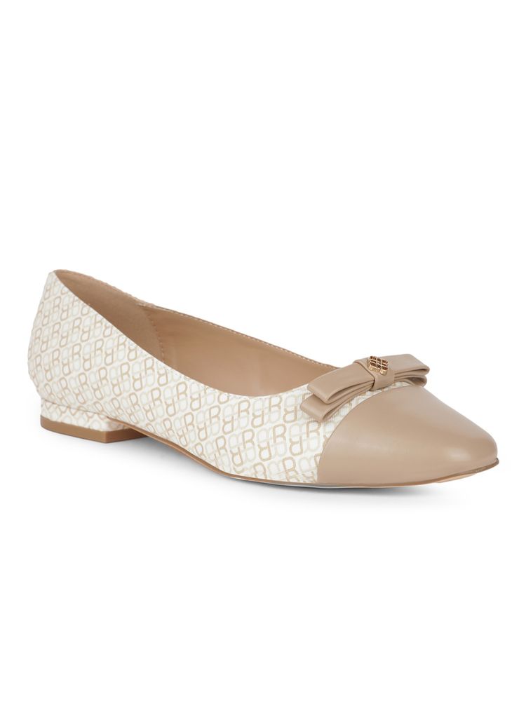 Bata Beige Casual Flats Ballerina for Women-picture-11