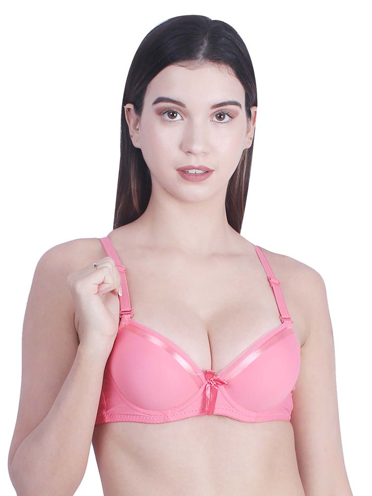 BRACHY Peach Women T-Shirt Heavily Padded Push Up Bra-picture-41