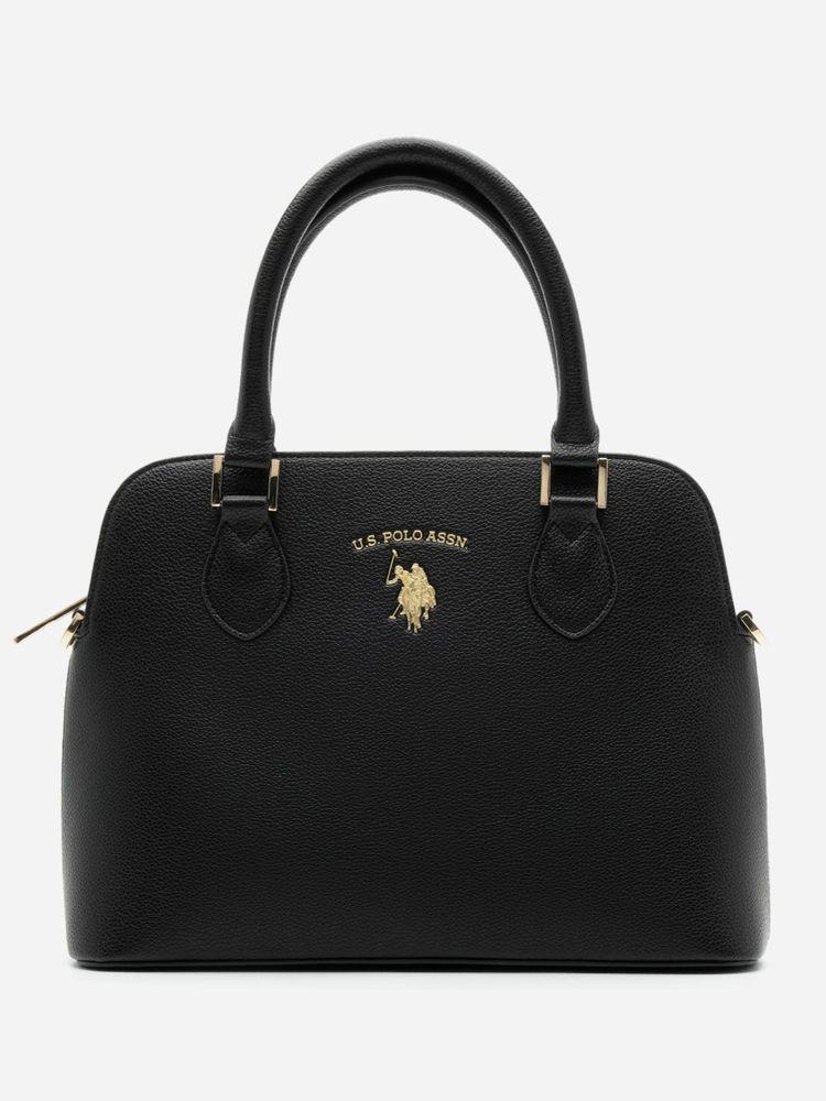 U.S. POLO ASSN. Women Beth 2.0 Black Dome Handbag (M)-picture-34