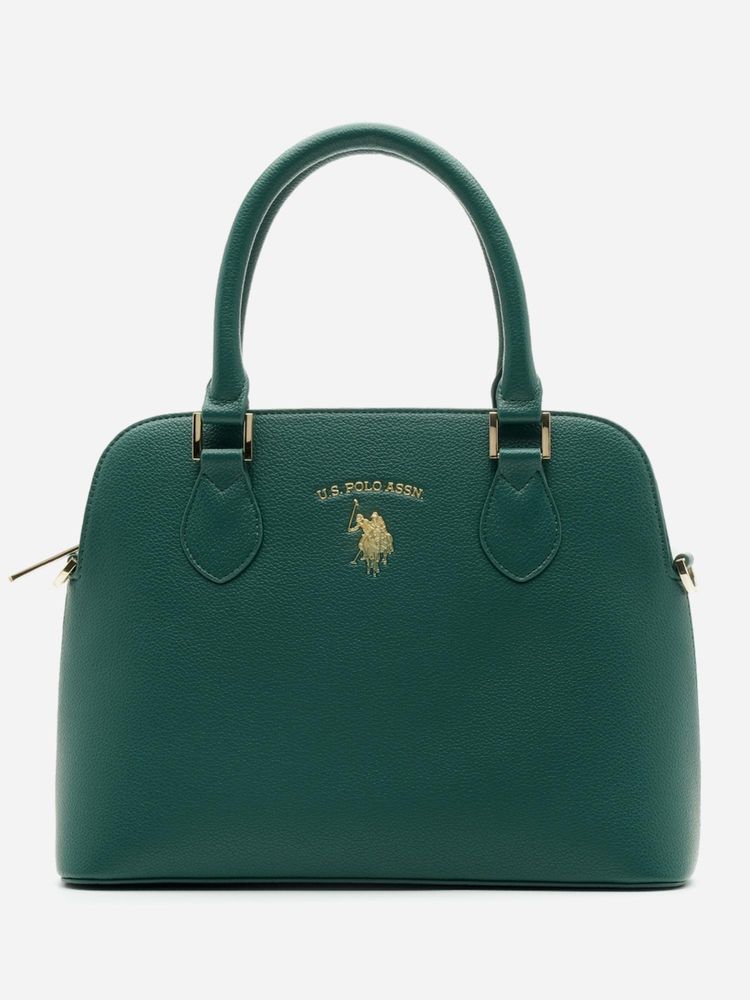 U.S. POLO ASSN. Women Beth 2.0 Green Dome Handbag (M)-picture-33
