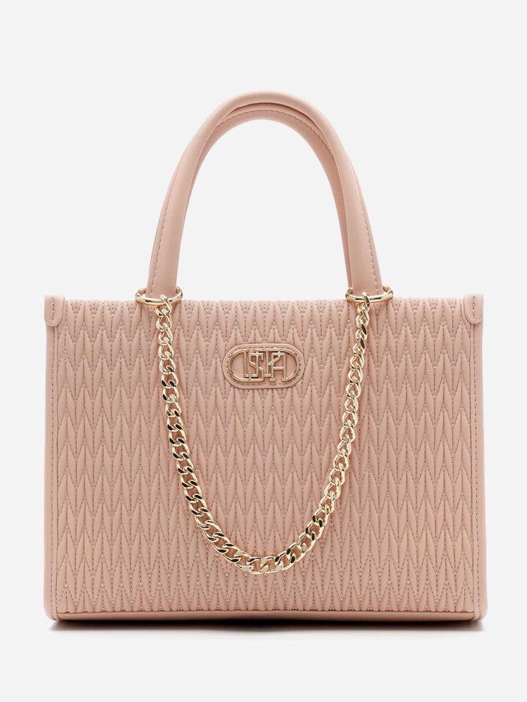 U.S. POLO ASSN. Women Chloe 2.0 Pink Satchel Handbag (M)-picture-16