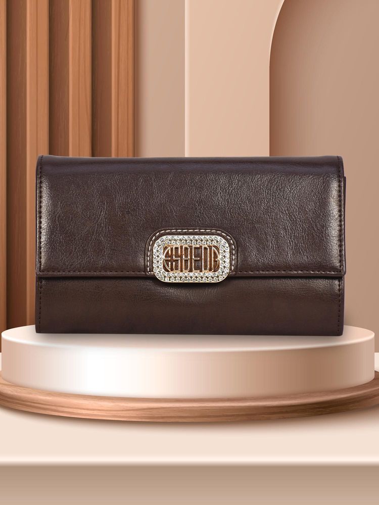 ESBEDA Brown Color Moonstone Wallet For Women (S)-picture-23