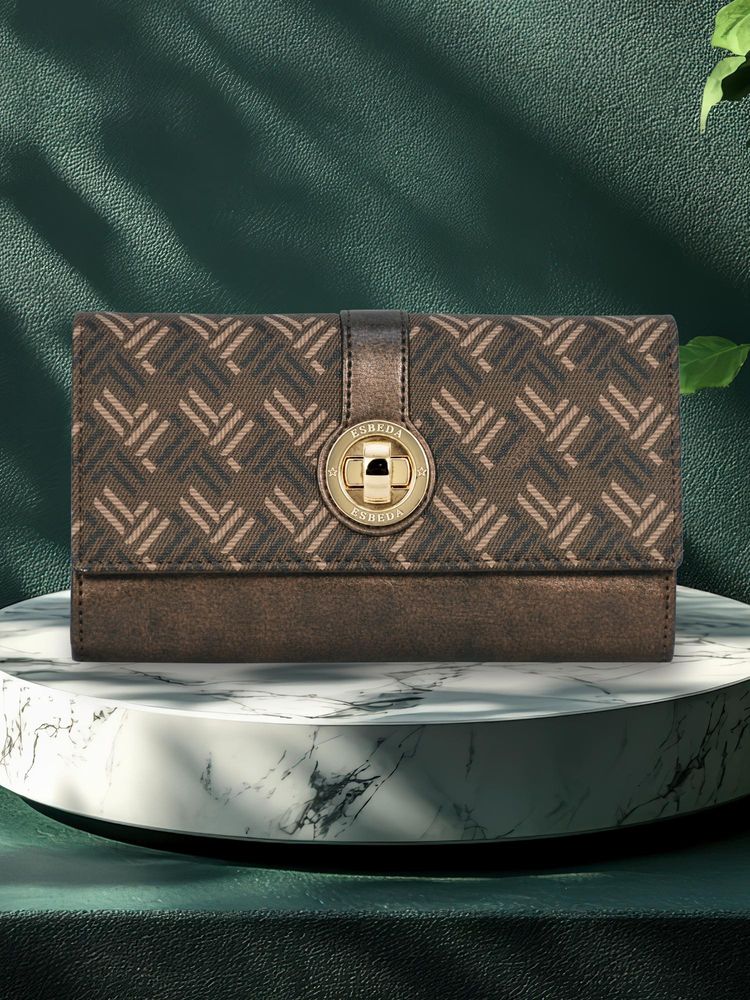 ESBEDA Bronze Color Monarque Wallet For Women (S)-image-36