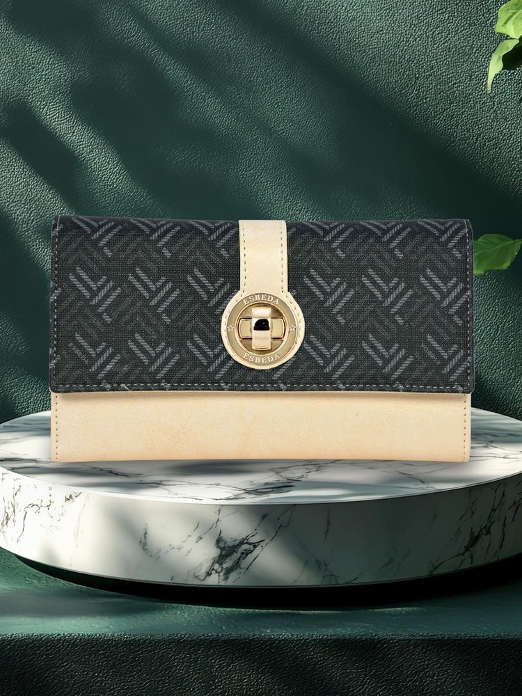 ESBEDA Gold Color Monarque Wallet For Women (S)-image-37