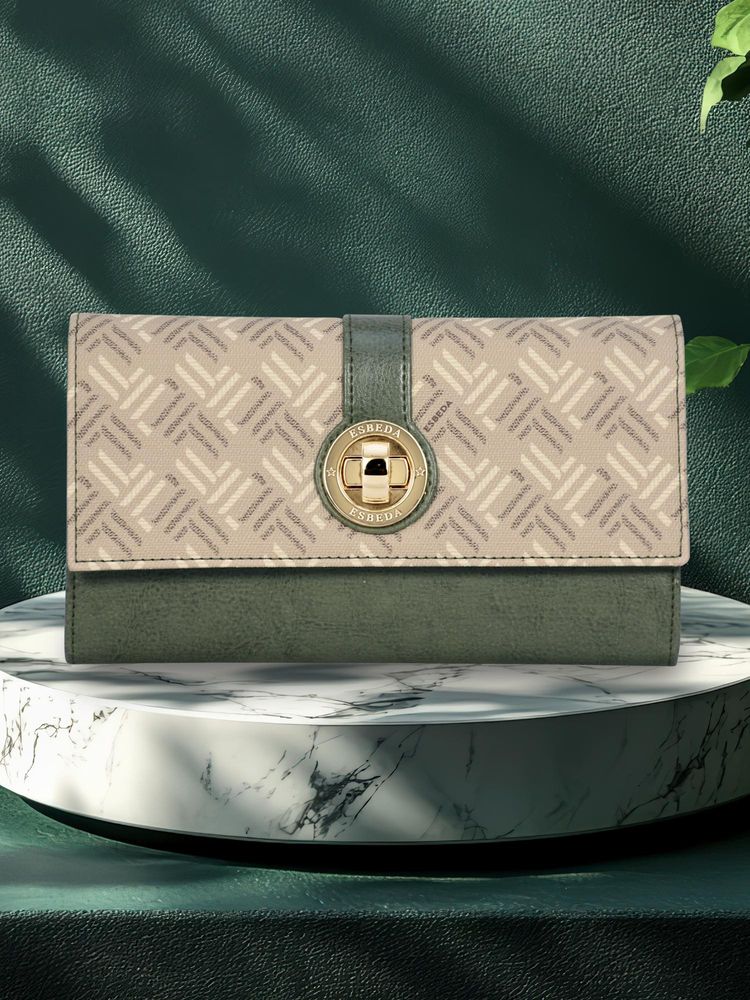 ESBEDA Green Color Monarque Wallet For Women (S)-picture-12