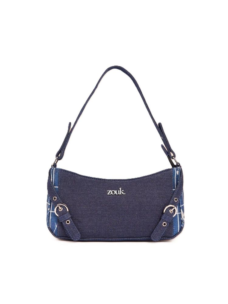 Zouk Lyra Denim And Printed Small Shoulder Bag Lakshadweep Azure-picture-20