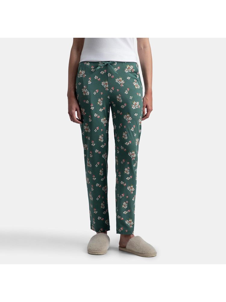 Jockey RX09 Women Micro Modal Cotton Printed Pyjama - Sage Brush Green-image-33