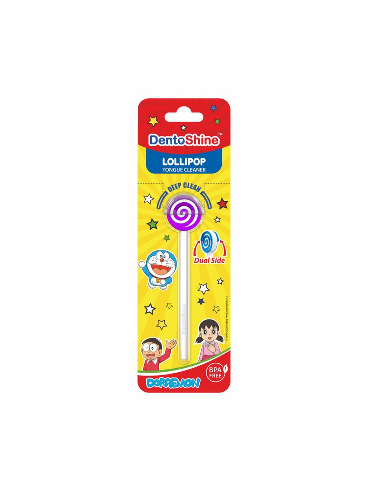 Dentoshine Lollipop Tongue Cleaner For Kids - Purple-picture-10