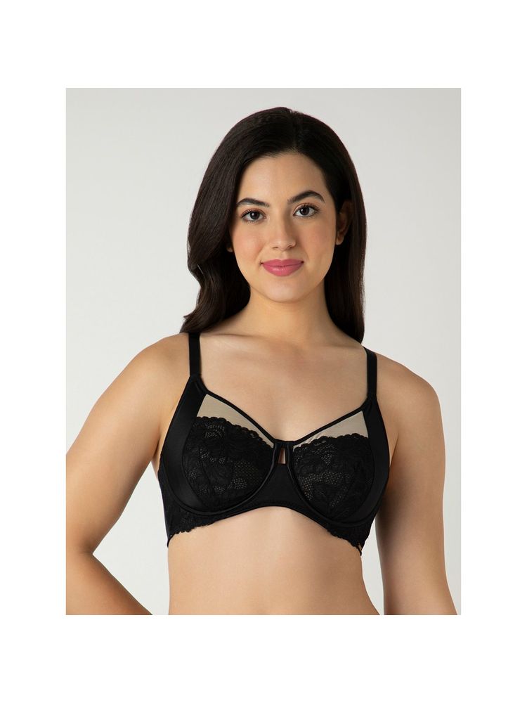 Amante Glam Floral Non-Padded Wired Minimizer Bra-picture-21