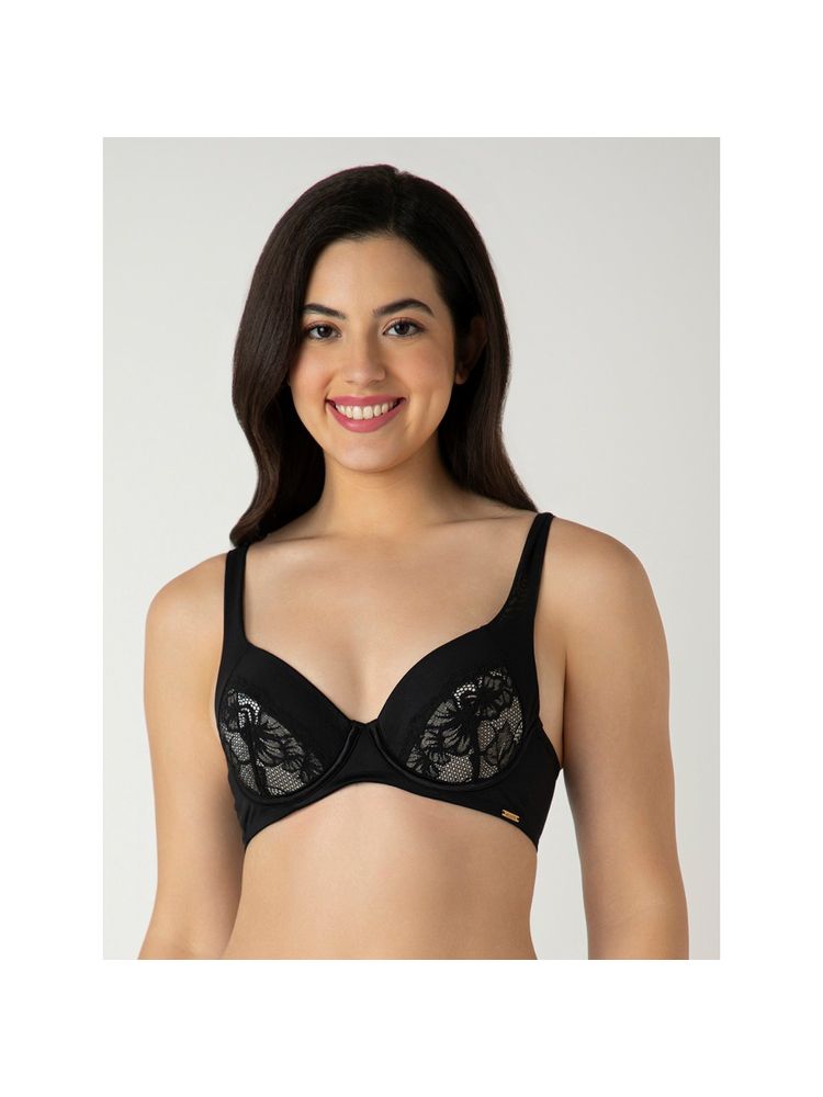 Amante Glam Padded Non-Wired Plunge Bra-picture-24