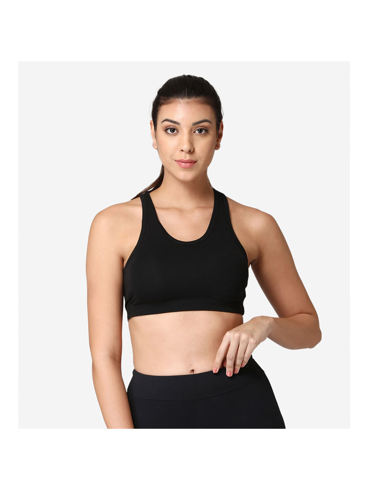 Abelino Racer Back Gym Bra - Black-picture-26
