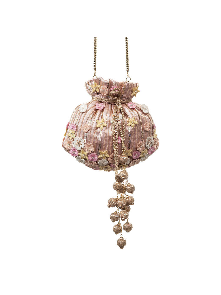 SG By Sonia Gulrajani Flora Pink Potli Bag-image-30