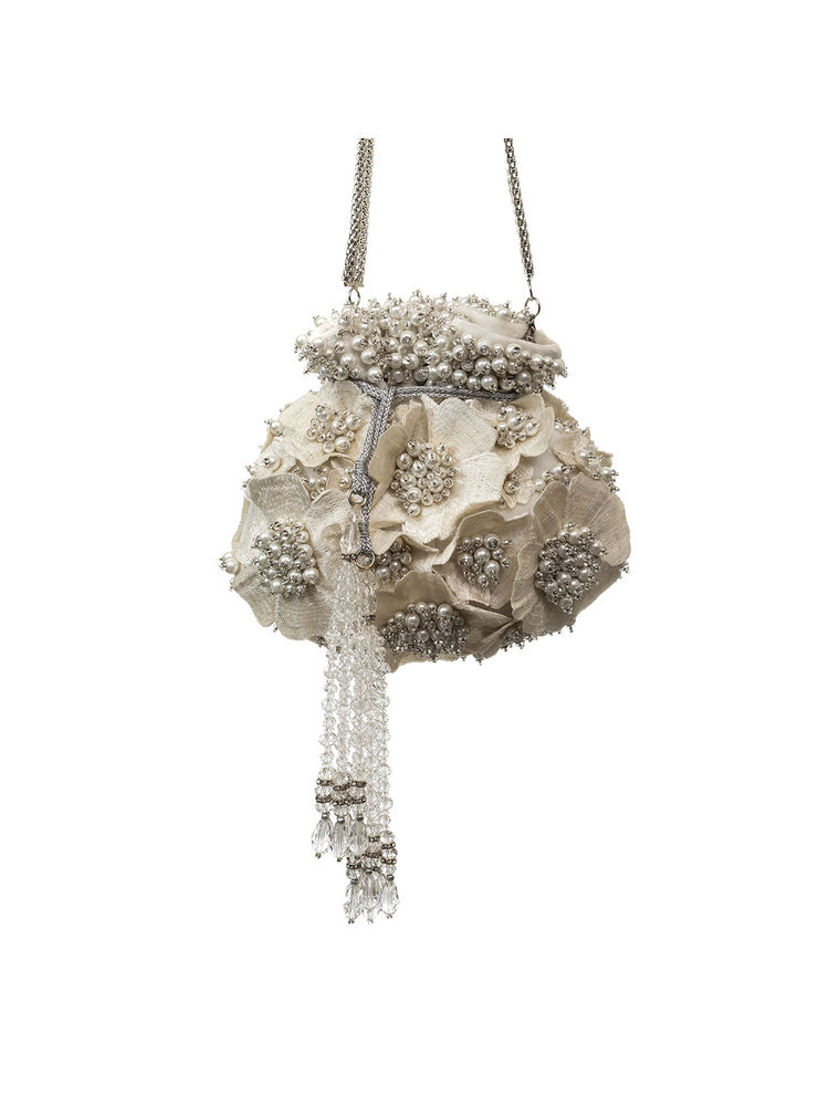SG By Sonia Gulrajani Wisteria White Potli Bag