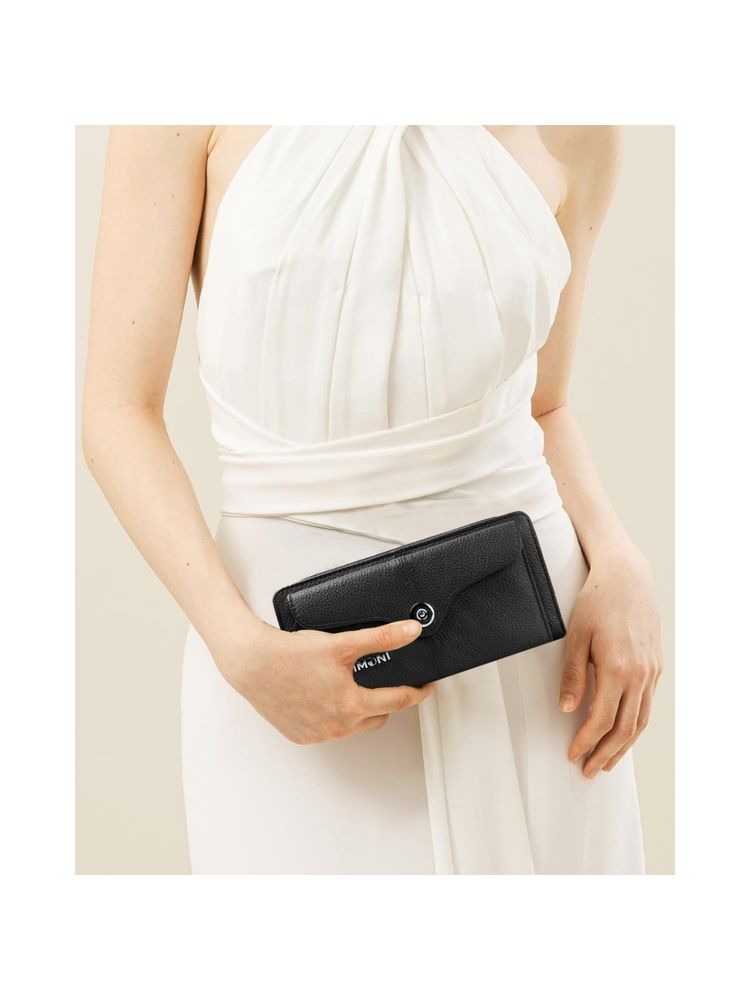 Cimoni Black Stylish Genuine Leather Women Wallet-picture-15