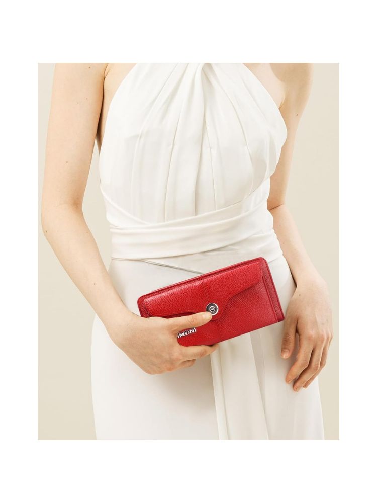 Cimoni Red Stylish Genuine Leather Women Wallet-picture-12