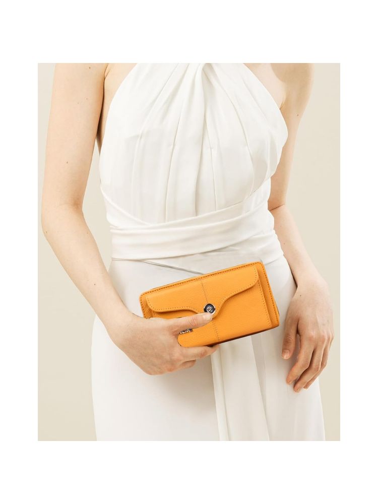 Cimoni Yellow Stylish Genuine Leather Women Wallet-picture-11