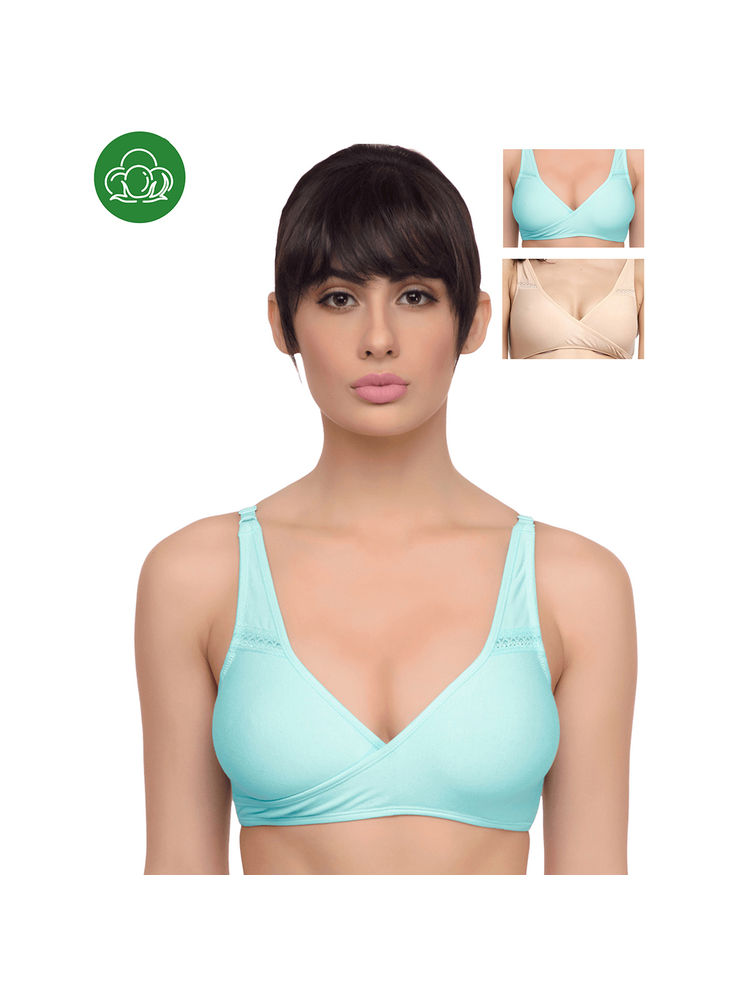 Inner Sense Organic Antimicrobial Sleeping/Feeding Bra Pack of 3 - Multi-Color-picture-14