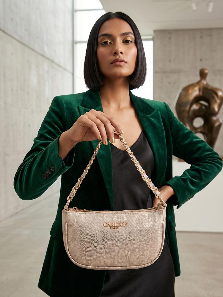 Carlton London Women Crossbody Sling Bag - Gold-image-12
