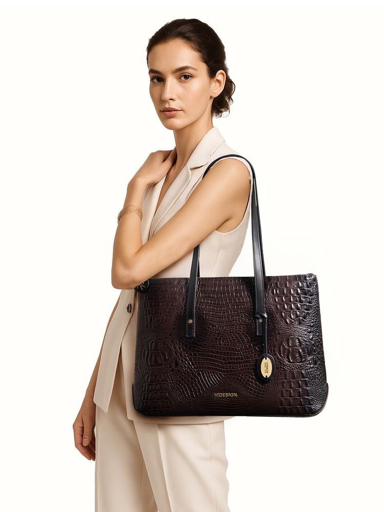 Hidesign Galaxy 03 Genuine Leather Women's Tote Bag - Brown-picture-27