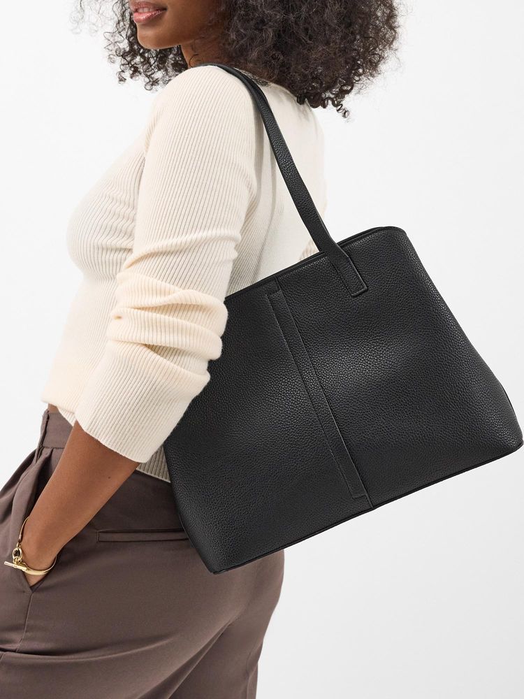 Accessorize London Women's Black Webbing Strap Shoulder Bag-picture-39