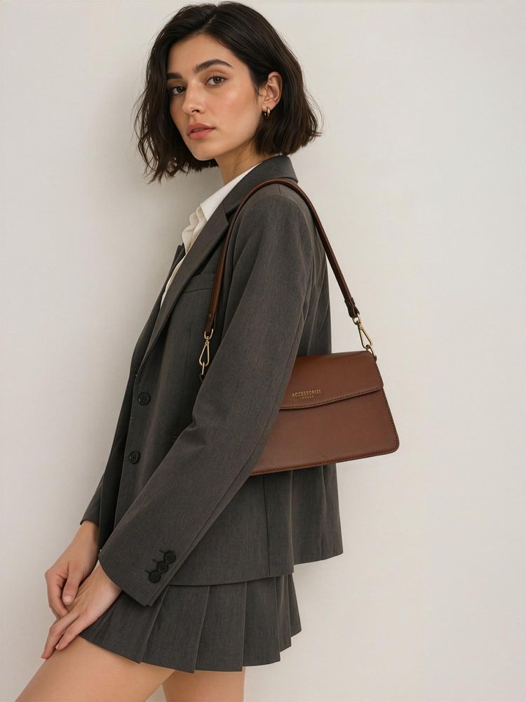 Accessorize London Women's Brown Liv Sling Bag-image-16