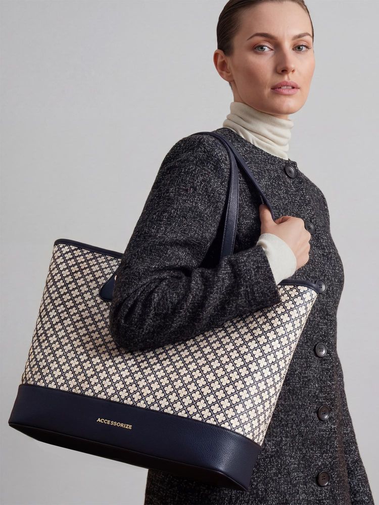 Accessorize London Women’s Navy Blue Purenest Tote Bag-image-25