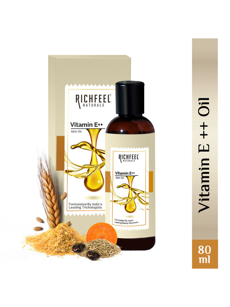 Richfeel Vitamin E Oil: Almond, Wheatgerm, Walnut & Carrot Blend , Fights Dryness, Damage & Scars-picture-12