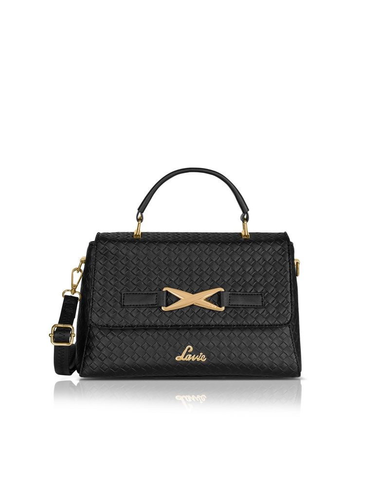 Lavie Women's Brenda Infinty Flap Satchel Handbag (Black)-picture-32