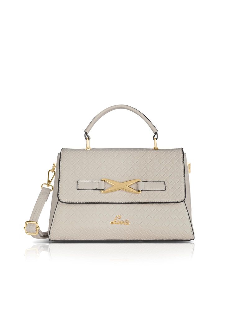 Lavie Women's Brenda Infinty Flap Satchel Handbag (Off White)-picture-37