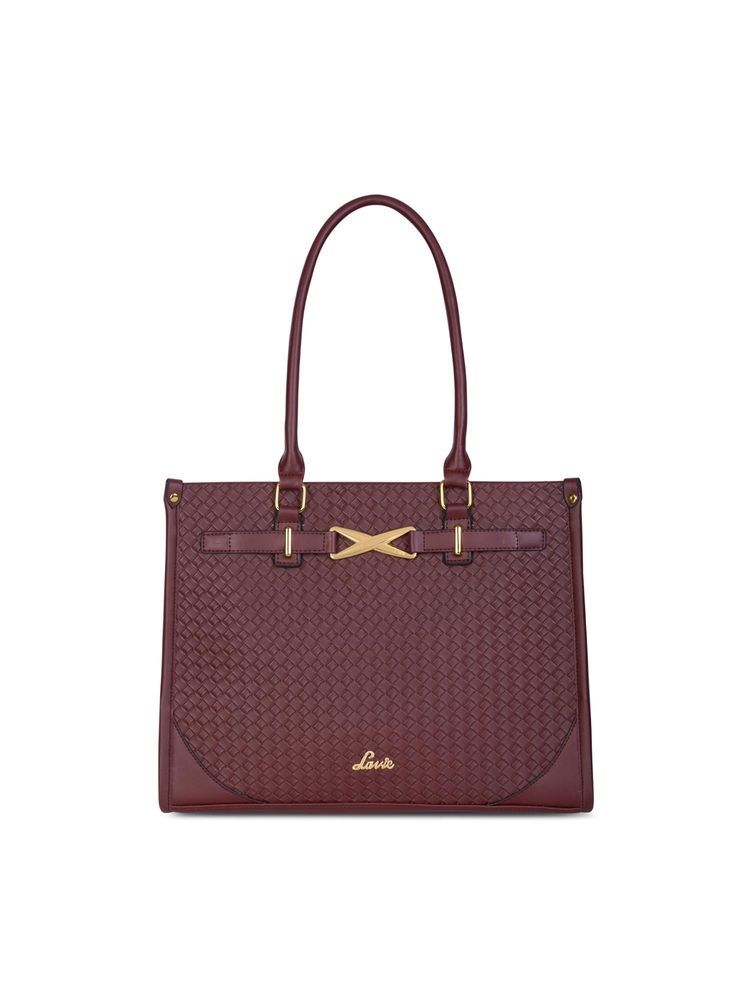 Lavie Women's Kylie Infinity 15 Inch Laptop Satchel Handbag (Maroon) (L)-picture-31