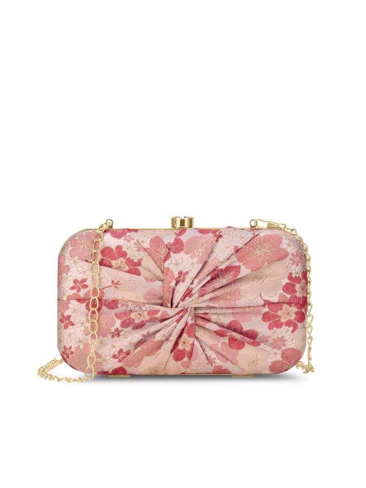 Lavie Womens Bloom Oval Frame Clutch With Detachable Strap - Red (S)-image-1