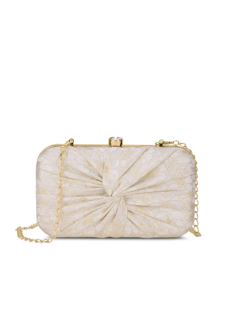 Lavie Womens Bloom Oval Frame Clutch With Detachable Strap - Gold Metallic (S)-image-26