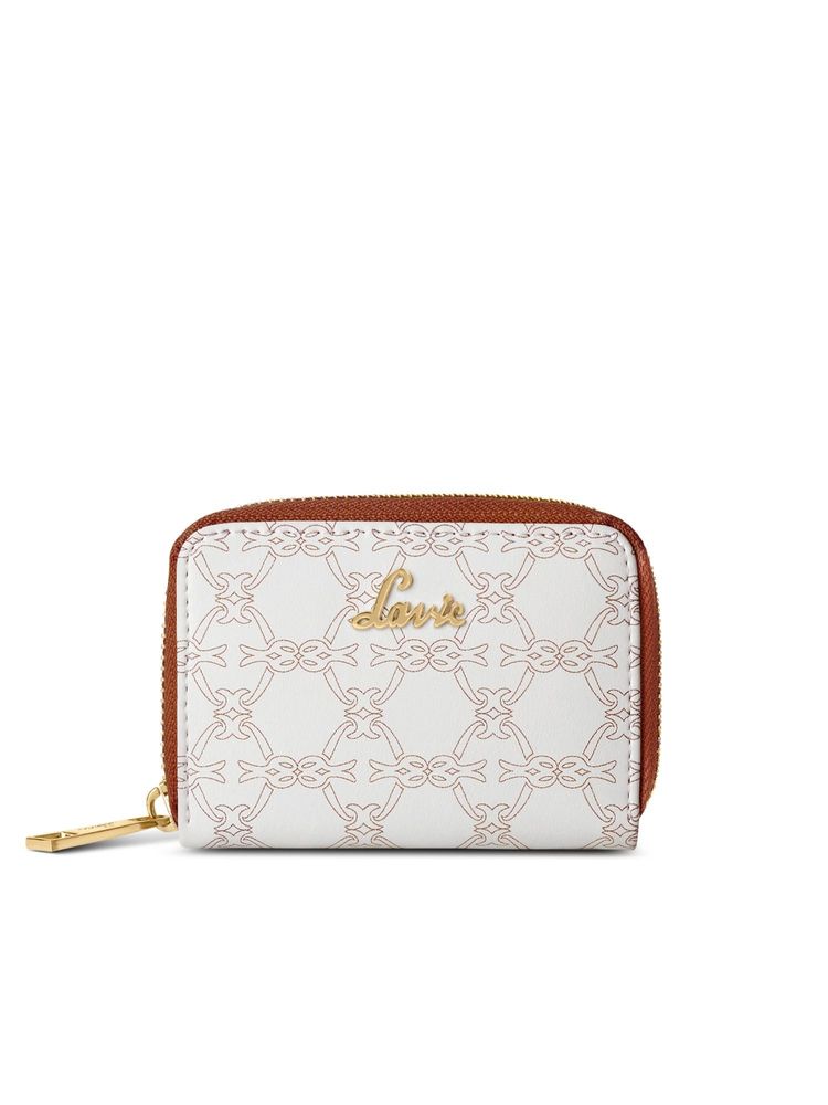 Lavie Women Off White Monogram Printed Cruz Zip Around Wallet (S)-picture-11