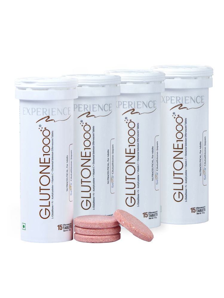 Glutone1000 - Setria L-Glutathione & Vit C Tablets For Skin Brightening - Pack Of 4