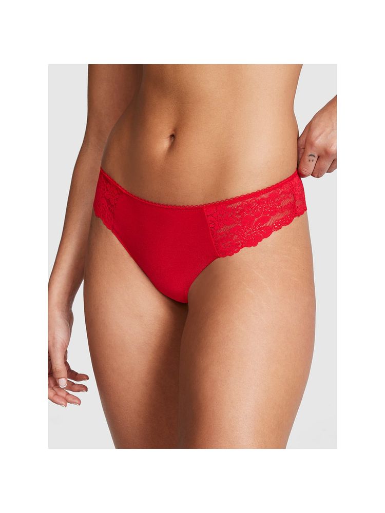 Victoria's Secret PINK No-Show Thong Panty Red-image-29