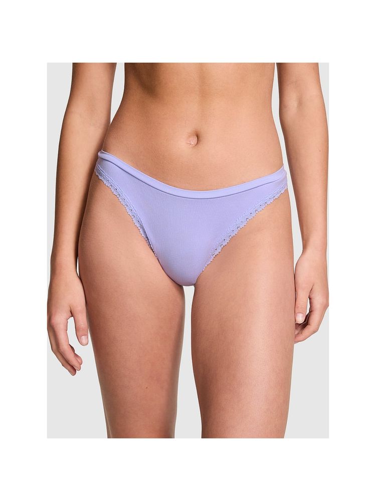 victoria's secret intimates Victoria's Secret PINK Seamless High-Leg Thong Panty Lavender-picture-12
