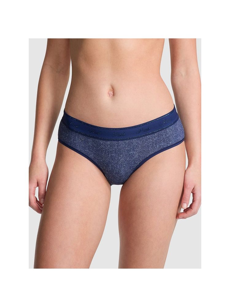 victoria's secret intimates Victoria's Secret PINK Logo Cotton Hip Hugger Panty Blue-picture-20