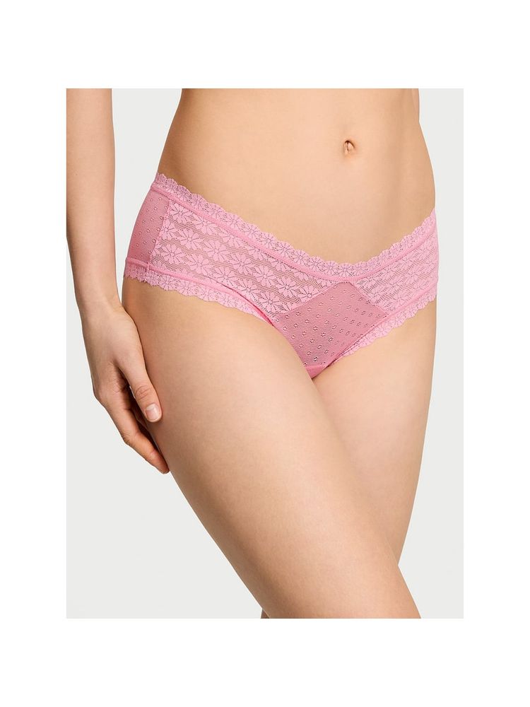 victoria's secret intimates Victoria's Secret The Lacie Daisy Lace Cheeky Panty Pink-picture-12