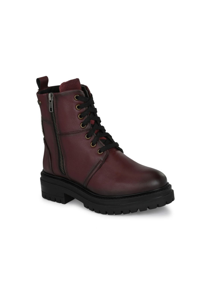 Delize Women's Cherry Solid Derby Ankle Boot-image-37