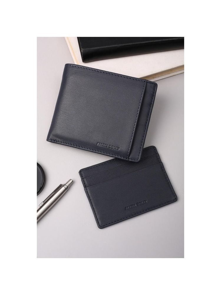 Allen Solly Men Formal Navy Blue Textured Wallet-picture-20