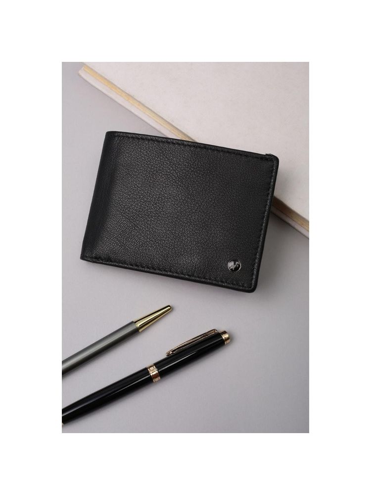 Van Heusen Men Formal Black Textured Wallet-picture-19