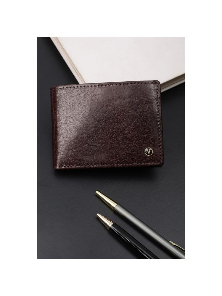 Van Heusen Men Casual Brown Textured Wallet-picture-14