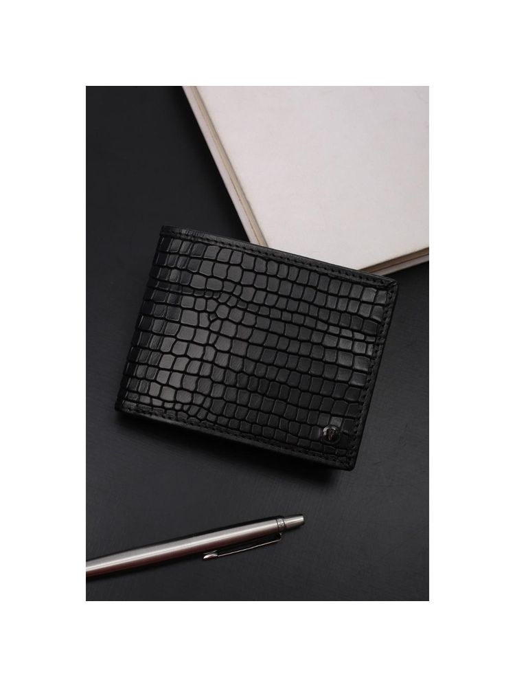 Van Heusen Men Casual Black Textured Wallet-picture-23