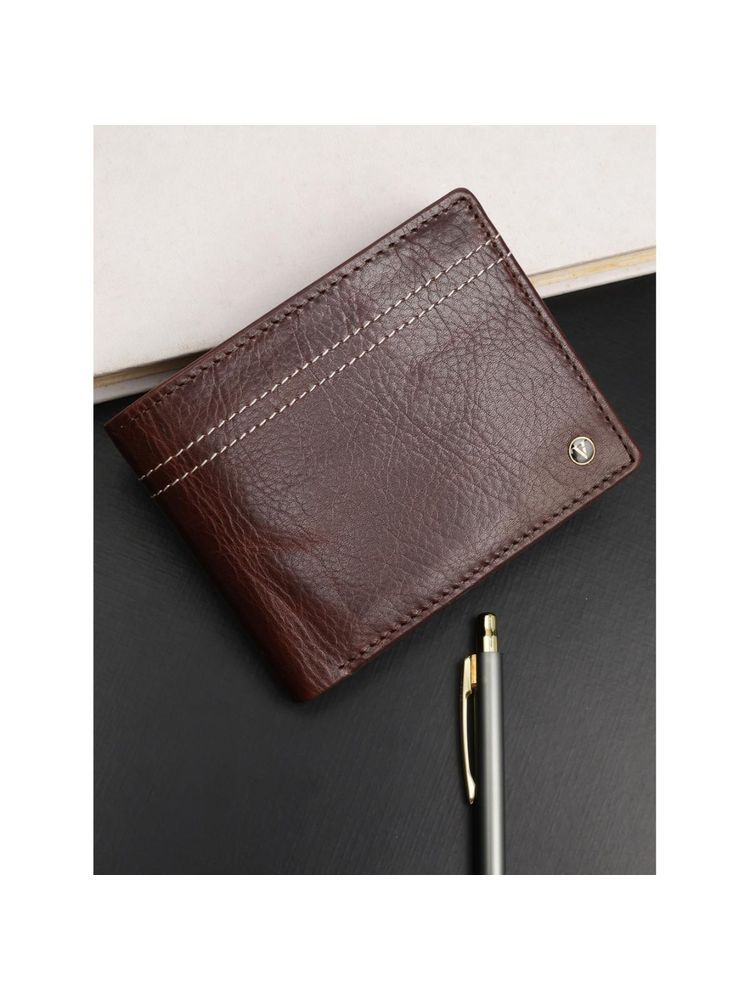 Van Heusen Men Casual Brown Textured Wallet-picture-13