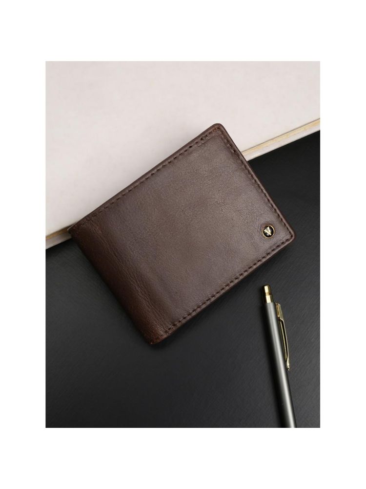 Van Heusen Men Casual Brown Textured Wallet-picture-22