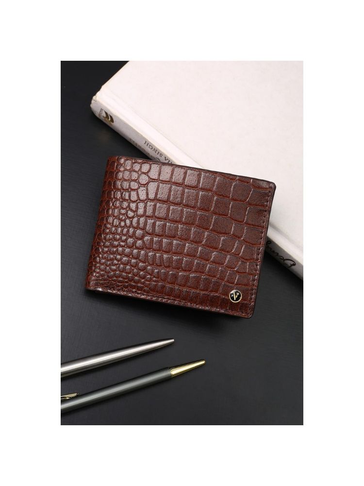 Van Heusen Men Casual Brown Textured Wallet-image-19
