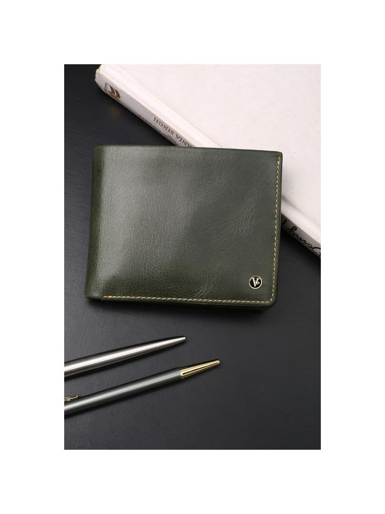 Van Heusen Men Casual Green Textured Wallet-picture-13