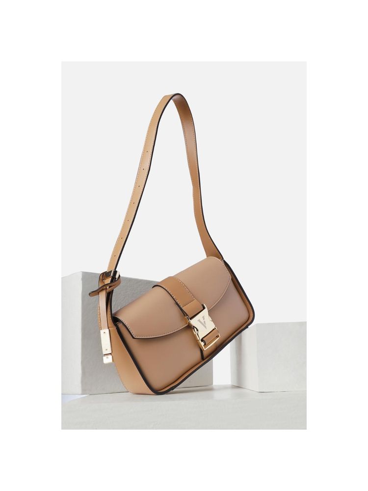 Van Heusen Women Casual Beige Solid Handbag-picture-36