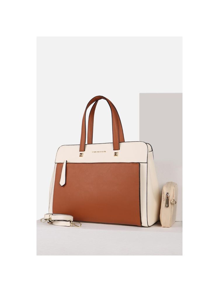 Van Heusen Women Formal Multi-Color Colorblock Handbag with Detachable Strap & Pouch-picture-46